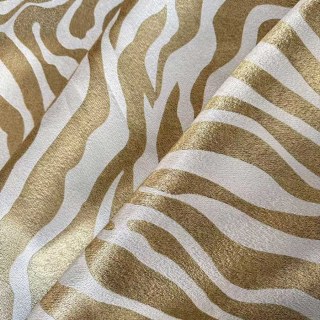 Savannah Luxe Jacquard crème or zèbre imprimé rideau 4