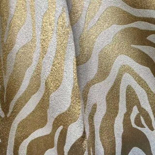 Savannah Luxe Jacquard crème or zèbre imprimé rideau 3