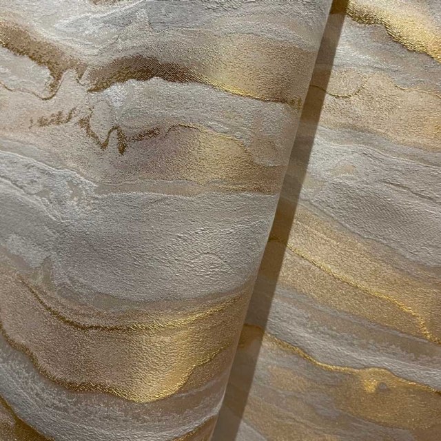Crème Jacquard de luxe en marbre et rideau d'or 1
