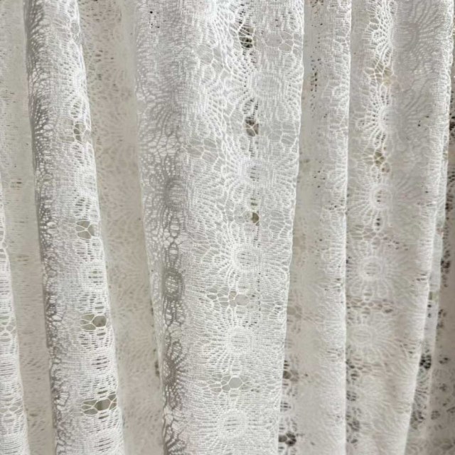 Sunflower Jacquard Côte d'Ivoire Blanc Dentelle Net Rideau 1