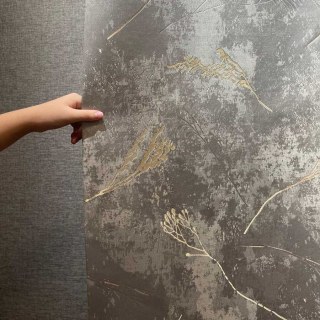 Lunar Gold Luxe Jacquard Résumé Rideau floral gris 4