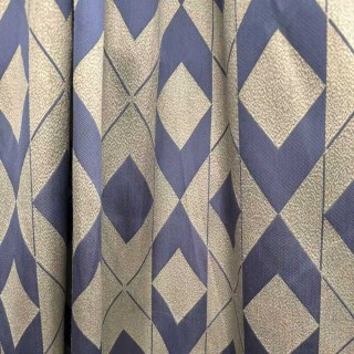 Rideaux géométriques d'azur Illusion bleu et argent diamant 3