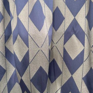 Rideaux géométriques d'azur Illusion bleu et argent diamant 5