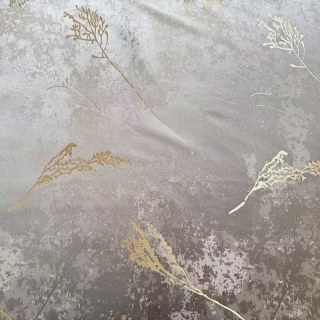 Lunar Gold Luxe Jacquard Résumé Rideau floral gris 8