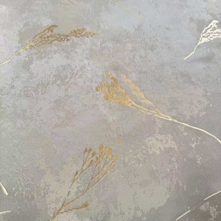 Lunar Gold Luxe Jacquard Résumé Rideau floral gris 10