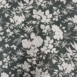 Nuit d'été Noir Olive Vert Floral Chenille Rideaux 6