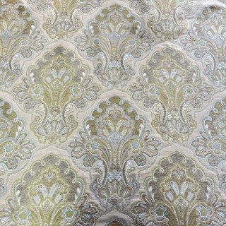 Regal Elegance Crème Jacquard et rideau de damas vert d'olive 5
