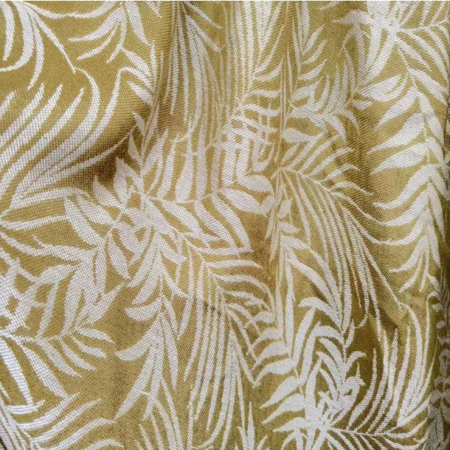 Tropical Breeze Jacquard Linge vert d'olive Style Rideau de cire 1