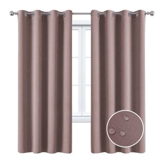 Malibu Imperméable Anti-Lumière Sergé Taupe Mocha Rideau d'Extérieur 2