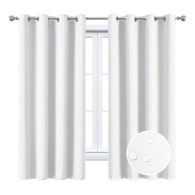 Malibu Waterproof Blackout Twill blanc Rideau extérieur 1