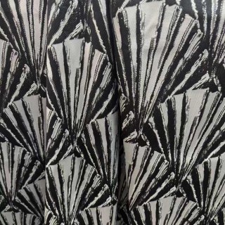 Brise Dorée Rideaux Géométriques Art Déco Noir et Argent 3