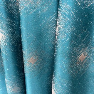 Crosshatch Charm Diamond Grid Teal Rideaux 2