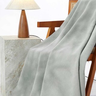 Double En peluche gris Chenille Rideau noir 1