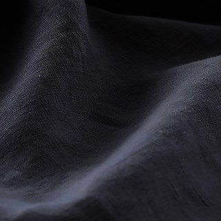Style Provençal Pur Lin Foncé Charbon Gris Lourd Voile Rideau en Lin 4