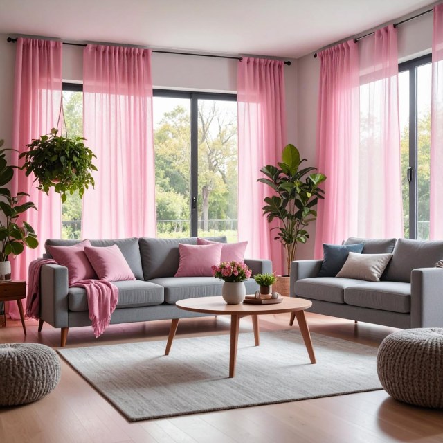 Smarties Rose Pink Soft Sheer Voile Curtain
Smarties Rose Pink Rideau Voile Doux et Transparent 1