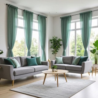 Smarties Vert Menthe Doux Vert d'Oeuf Rideau Voile Transparent