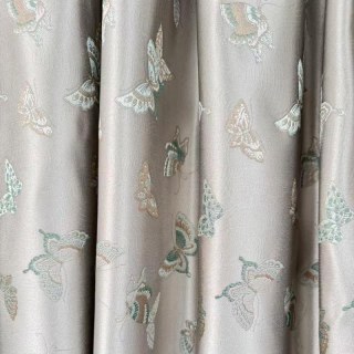 Butterfly Ballet Crème Rideau Floral Brodé Satiné