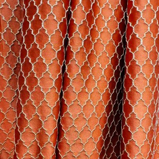 Fancy Trellis 3D Jacquard Orange Arabesque Curtains with Gold Details
Rideaux arabesques orange 3D Jacquard Fancy Trellis avec détails dorés 2