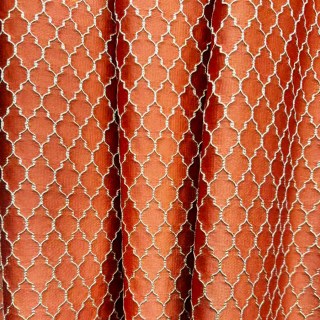 Fancy Trellis 3D Jacquard Orange Arabesque Curtains with Gold Details
Rideaux arabesques orange 3D Jacquard Fancy Trellis avec détails dorés 1