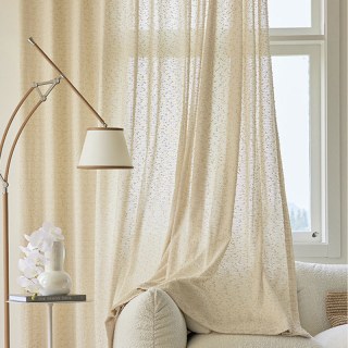 Ripple Wave Tweed Inspiré Mocha Brown Glittery Voile Rideau
