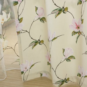 Morning Flower Boutique Cream Curtain 3