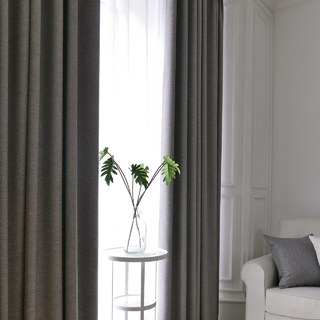 Sleek City Grey Blackout Curtain 2