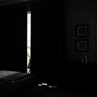 Superthick Dark Grey 100% Blackout Curtain 11