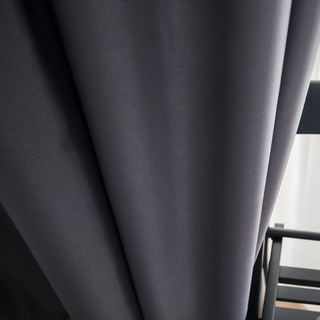 Superthick Light Grey 100% Blackout Curtain 11