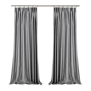 Metallic Fantasy Subtle Textured Striped Sparkling Shimmering Silver Grey Curtain 4