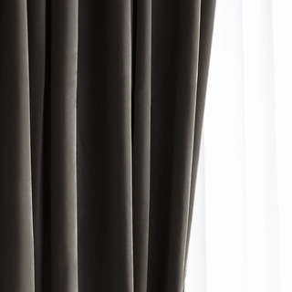 Fine Taupe Grey Velvet Curtain 2