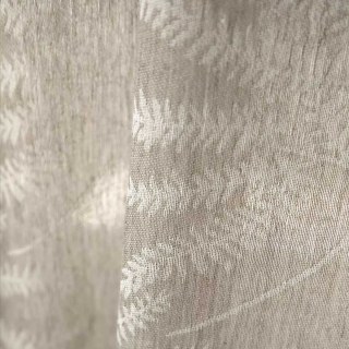 Whispering Fern Oatmeal Premium Linen Wool Blend Heavy Voile Curtain 4