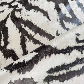 Tiger Stripes Black and White Animal Print Curtain 5