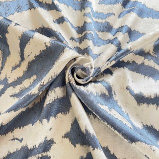 Tiger Stripes Navy Blue Animal Print Curtain 6