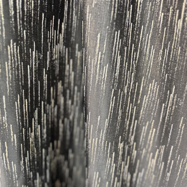 Silver Stream Black Curtain with Shimmering Metallic Stripes 1