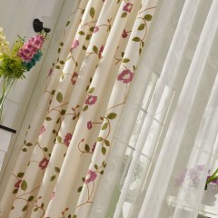 Floral Journey Pink Embroidered Curtain 6