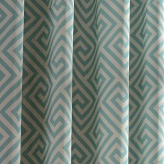 Greek Key Sage Green Curtain 2