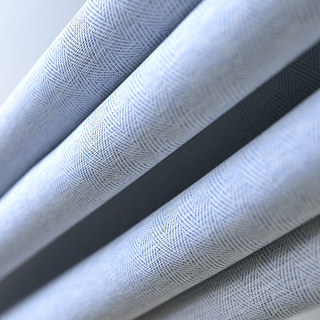 Blackout Zigzag Twill Baby Blue Curtain 2