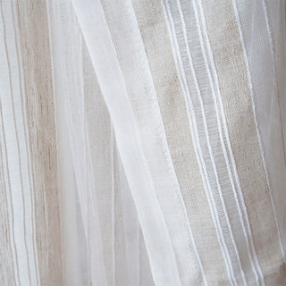 Country Escape Striped Linen Voile Curtain 3