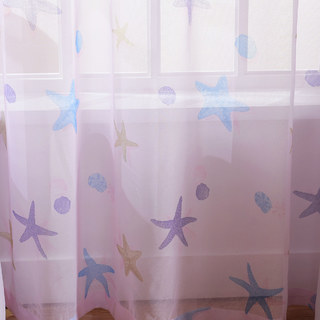 Starfish Baby Pink Sheer Voile Curtain