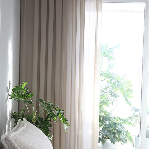 Soft Breeze Sand Chiffon Sheer Voile Curtain 1