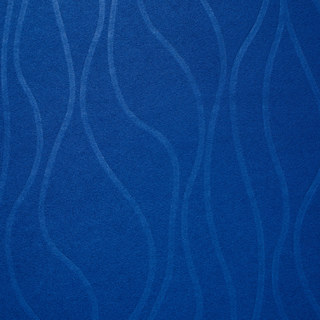 Rippled Waves Superthick Navy Blue Blackout Curtain