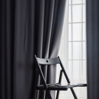 Superthick Light Grey 100% Blackout Curtain 8