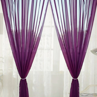 Smarties Purple Soft Sheer Voile Curtain