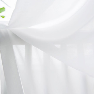 Soft Breeze Brilliant White Chiffon Sheer Voile Curtain