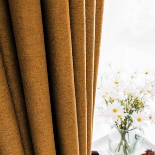 Pine Valley Terracotta Orange Blackout Curtain