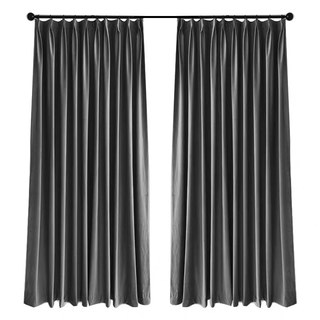 Fine Light Grey Velvet Curtain 4