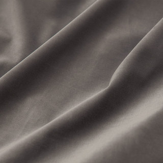 Fine Taupe Grey Velvet Curtain