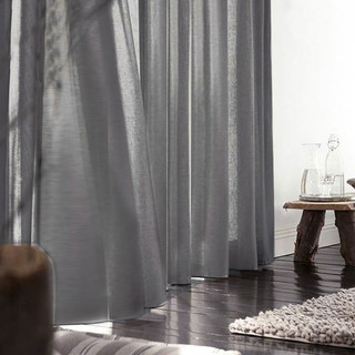 Linen Touch Light Grey Curtain