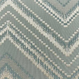 Chic Chevron Art Deco Duck Egg Blue Glitter Curtains 5