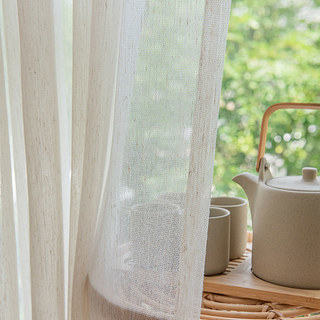 Double Cross Linen Style Mesh Net Curtain 3